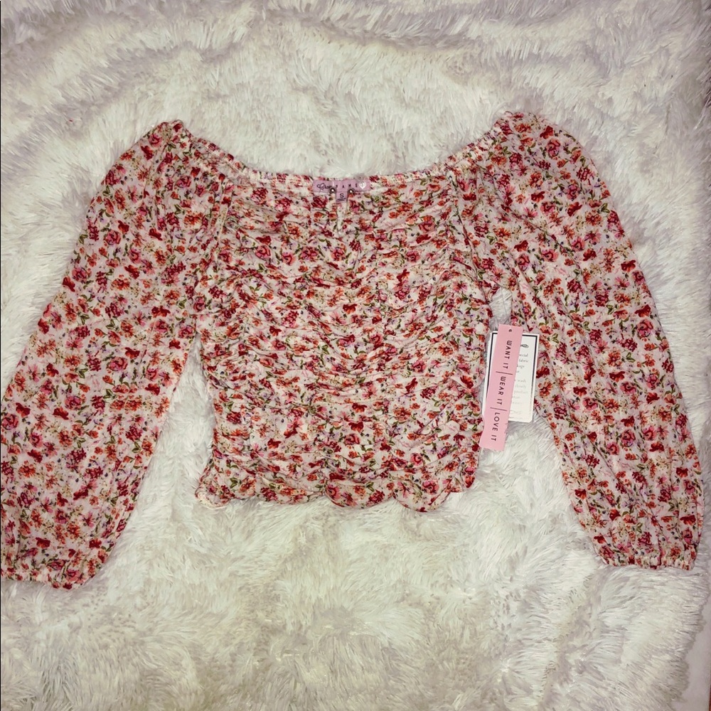 NEW FLORAL CROP TOP
